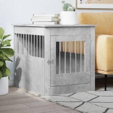Berkfield Dog Crate Furniture Concrete Grey 64.5x80x71 cm Engineered Wood