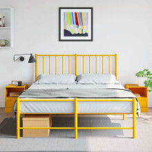 Berkfield Bedside Cabinets 2 pcs Mustard Yellow 34.5x39x44 cm Steel