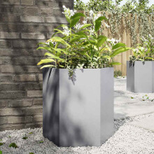 Berkfield Garden Planter Hexagon 46x40x45 cm Galvanized Steel