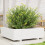 Berkfield Garden Planter White 80x80x26.5 cm Solid Wood Pine 1
