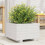 Berkfield Garden Planter White 40x40x26.5 cm Solid Wood Pine 1