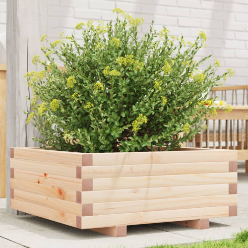 Berkfield Garden Planter 60x60x26.5 cm Solid Wood Pine