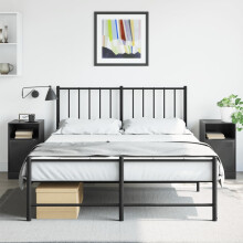 Berkfield Bedside Cabinets 2pcs Black 34.5x39x62 cm Steel