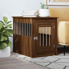 Berkfield Dog Crate Furniture Brown Oak 55x80x68 cm Engineered Wood