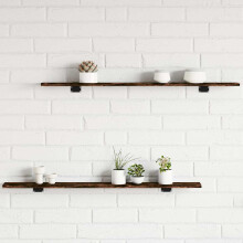 Berkfield Wall Shelves 4 pcs Smoked Oak 100x10x1.5 cm Engineered Wood