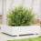 Berkfield Garden Planter White 90x90x26.5 cm Solid Wood Pine 1