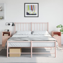 Berkfield Bedside Cabinets 2pcs Pink 34.5x39x62 cm Steel