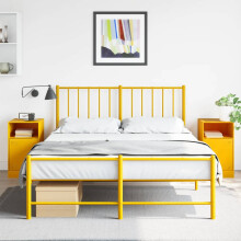 Berkfield Bedside Cabinets 2 pcs Mustard Yellow 34.5x39x62 cm Steel