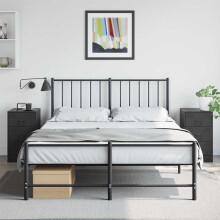 Berkfield Bedside Cabinets 2pcs Black 34.5x39x62 cm Steel