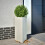 Berkfield Garden Planters 2 pcs White Triangular 40x34.5x75 cm Steel 1