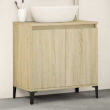 Berkfield Sink Cabinet Sonoma Oak 58x33x60 cm Engineered Wood