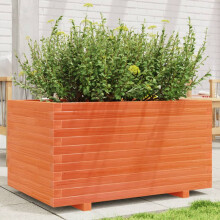 Berkfield Garden Planter Wax Brown 90x60x49.5 cm Solid Wood Pine