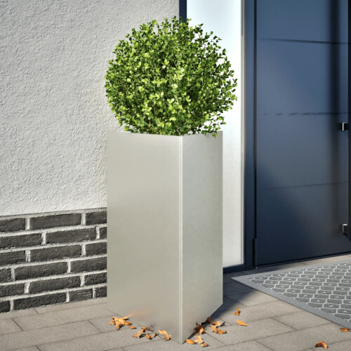 Berkfield Garden Planter Triangular 50x43x75 cm Stainless Steel