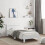 Berkfield Bed Frame without Mattress with Headboard White 100x200 cm 1