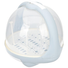 Baby Bottle Drying Rack and Storage Box with Dustproof Lid, 2 in 1 Organizer with Removable Drain Tray