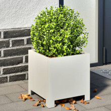 Berkfield Garden Planter White 30x30x30 cm Steel