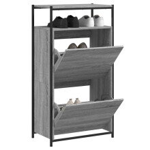 Berkfield Shoe Cabinet Grey Sonoma 60x34x112 Engineered Wood