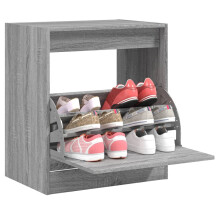 Berkfield Shoe Cabinet Grey Sonoma 60x42x69 cm Engineered Wood