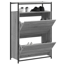 Berkfield Shoe Cabinet Grey Sonoma 75x34x112 Engineered Wood