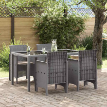 Berkfield Garden Chair 4 pcs Light Grey 53 x 49 x 85 cm Polypropylene