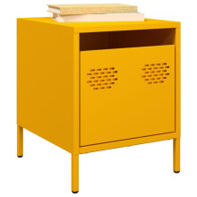 Berkfield Bedside Cabinets†2 pcs Mustard Yellow 35x39x43.5 cm Steel