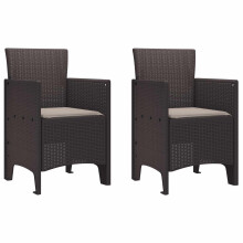 Berkfield Garden Chair 2 pcs Brown 53 x 49 x 85 cm Polypropylene