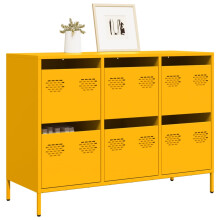 Berkfield Sideboard†Mustard Yellow 101.5x39x73.5 cm Cold-rolled Steel