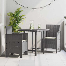 Berkfield Garden Chair 2 pcs Light Grey 53 x 49 x 85 cm Polypropylene