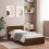 Berkfield Bed Frame without Mattress with Headboard Brown Oak 100x200 cm 1