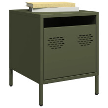 Berkfield Bedside Cabinet†Olive Green 35x39x43.5 cm Steel