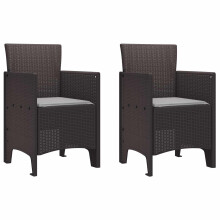 Berkfield Garden Chair 2 pcs Brown 53 x 49 x 85 cm Polypropylene