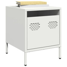 Berkfield Bedside Cabinets†2 pcs White 35x39x43.5 cm Steel