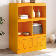 Berkfield Highboard Mustard Yellow 67x39x95 cm Steel
