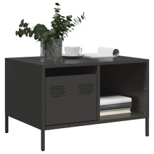 Berkfield Coffee Table Black 68.5x50x43.5 cm Cold-rolled Steel