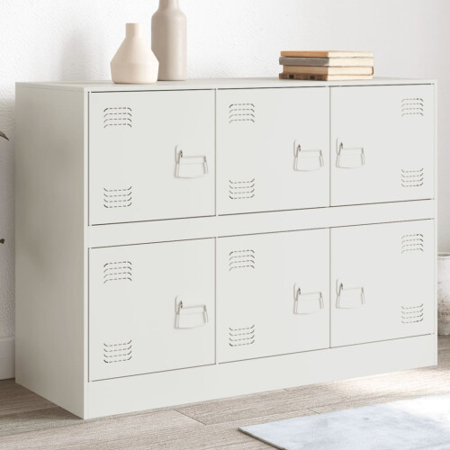 Berkfield Sideboard White 99x39x73 cm Steel