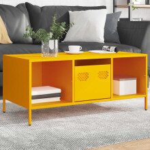 Berkfield Coffee Table Mustard Yellow 101.5x50x43.5 cm Cold-rolled Steel