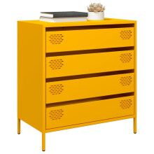 Berkfield Sideboard†Mustard Yellow 68x39x73.5 cm Cold-rolled Steel