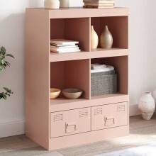 Berkfield Highboard Pink 67x39x95 cm Steel