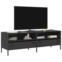 Berkfield TV Cabinet Black 135x39x43.5 cm Cold-rolled Steel