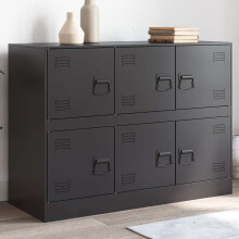 Berkfield Sideboard Black 99x39x73 cm Steel