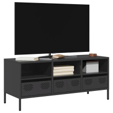 Berkfield TV Cabinet Black 101.5x39x43.5 cm Cold-rolled Steel