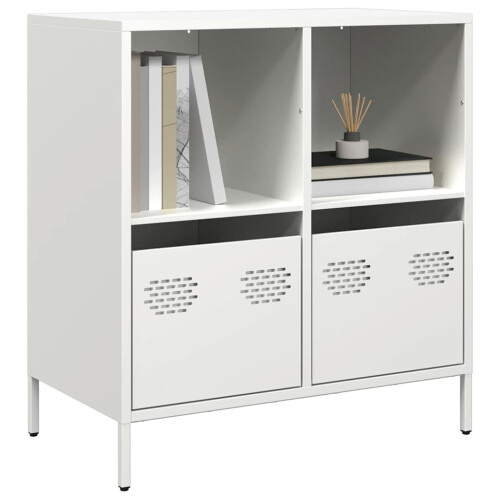 Berkfield Sideboard White 68x39x73.5 cm Cold-rolled Steel