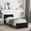 Berkfield Bed Frame without Mattress with Headboard Black 75x190 cm Small Single 1