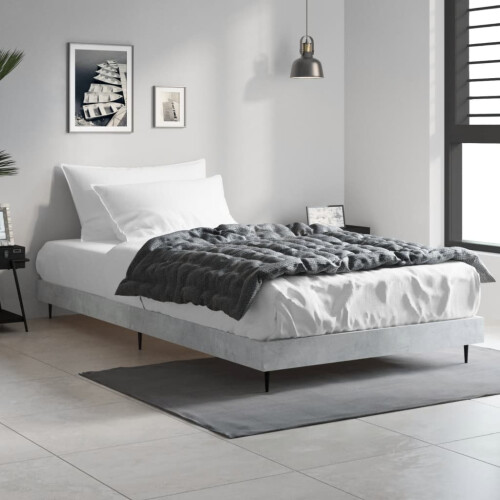 Berkfield Bed Frame without Mattress Concrete Grey 90x190 cm Single