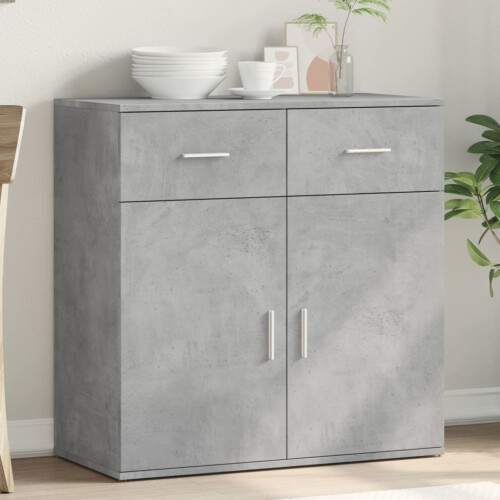 Berkfield Sideboard Concrete Grey 79x38x80 cm Engineered Wood