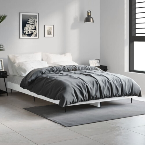 Berkfield Bed Frame without Mattress White 120x190 cm Small Double Engineered Wood