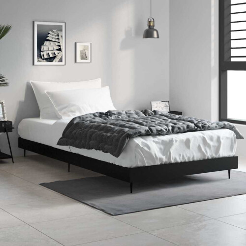 Berkfield Bed Frame without Mattress Black 90x190 cm Single Engineered Wood