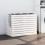 Berkfield Laundry Basket White 88.5x44x66 cm Solid Wood Pine 1