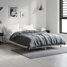 Berkfield Bed Frame without Mattress Grey Sonoma 120x190 cm Small Double Engineered Wood