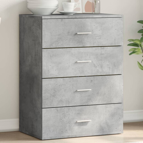 Berkfield Sideboard Concrete Grey 60x39x80 cm Engineered Wood